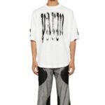 T-shirt Palm Angels Oversized with White Logo Print - Image 3