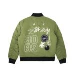 Jacket Bomber Nike x Stussy Reversible Green
