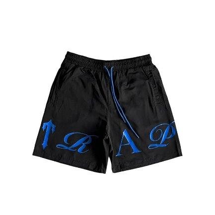 IMG11701 Shorts Trapstar Script Swimming Black/Dazzling Blue - Image 1