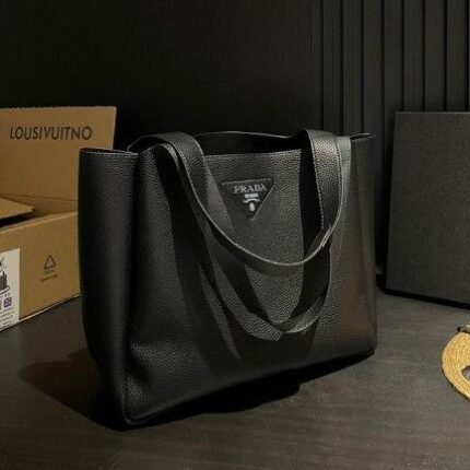 Prada Flou Leather Tote Bag