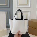 Prada White/Black Medium Leather Bag - Image 2