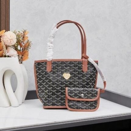 Goyard Anjou Mini Bag Customized Heart Black/Brown