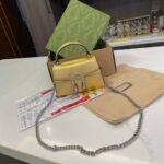 Gucci Tote Dionysus Gold Metallic Bag