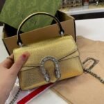 Gucci Tote Dionysus Gold Metallic Bag - Image 6