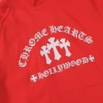 Hoodie Chrome Hearts 3 Cross Red - Image 4