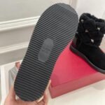 Valentino Boots Roman Stud Black Wool - Image 2