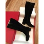 Valentino Boots Black Suede Knee High - Image 2