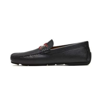 Bally Charm Web Stripe Moccasin