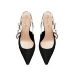 Dior High Heel Sandal Decolletè Slingback J’adior Nero Opaco - Image 2