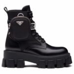 Boot Prada Moonlith leather boot with bag detail