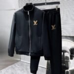 Set Louis Vuitton LV Black Tracksuit