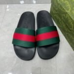 Slides Gucci Slide with Web Ribbon