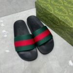 Slides Gucci Slide with Web Ribbon - Image 2