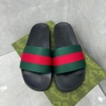 Slides Gucci Slide with Web Ribbon - Image 3