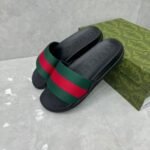 Slides Gucci Slide with Web Ribbon - Image 5