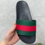 Slides Gucci Slide with Web Ribbon - Image 8