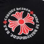 Hoodie Chrome Hearts Black Red Embroidered - Image 5