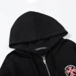 Hoodie Chrome Hearts Black Red Embroidered - Image 10