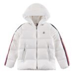 Jacket Puffer Moncler White Hooded