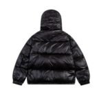 Jacket Puffer Moncler Black with Hood - Image 2