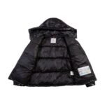 Jacket Puffer Moncler Black with Hood - Image 4