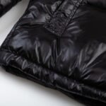 Jacket Puffer Moncler Black with Hood - Image 9
