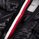 Jacket Puffer Moncler Black with Hood - Image 13