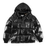 Jacket Puffer Moncler Black with Hood