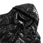 Jacket Puffer Moncler Black with Hood - Image 7