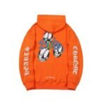 Hoodie Chrome Hearts Build Graphic Orange - Image 2