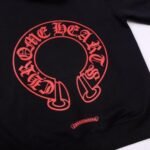 Hoodie Chrome Hearts Red Logo Print - Image 3