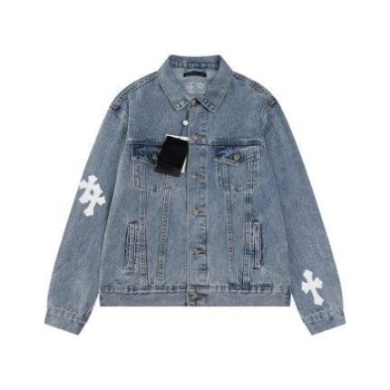 Denim Jacket Chrome Hearts Cross Design