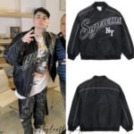 Jacket Supreme NY Varsity Bomber Black - Image 17
