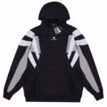 Hoodie Balenciaga 3 Stripes Black White