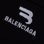 Hoodie Balenciaga 3 Stripes Black White - Image 3