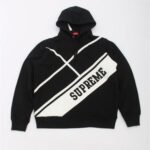 Hoodie Supreme Stripe Graphic Black