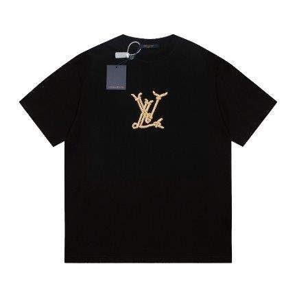 IMG17231 T-shirt Louis Vuitton Rope Logo Black - Image 1