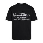 T-shirt Louis Vuitton Calligraphy Studded Black