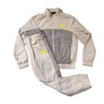 Set Syna Gray and Yellow Track Jacket and Pants