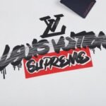 T-shirt Louis Vuitton x Supreme Graffiti White - Image 4