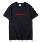 T-shirt Supreme Red Logo Black