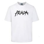 T-shirt Prada Milano White Graphic Logo