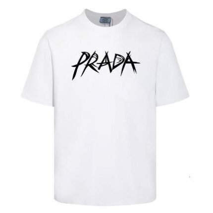 T-shirt Prada Milano White Graphic Logo