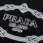 T-shirt Prada Milano Rope Logo Black - Image 4