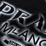 T-shirt Prada Milano Rope Logo Black - Image 5