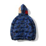 Jacket Puffer BAPE Shark Camo Full-Zip Blue - Image 2