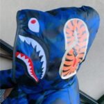 Jacket Puffer BAPE Shark Camo Full-Zip Blue - Image 7