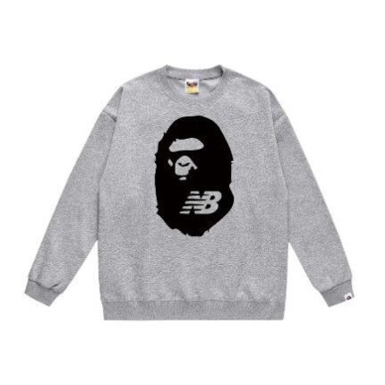 BAPE x New Balance Logo Sweatshirt Grey
