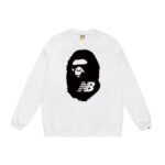 BAPE x New Balance Logo Sweatshirt White