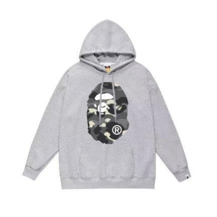 Hoodie Bape Camo Ape Head Grey